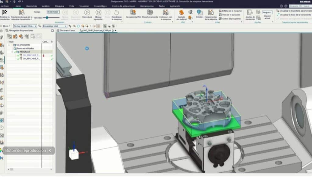NX On Machine Probing: palpado en máquina con NX CAM